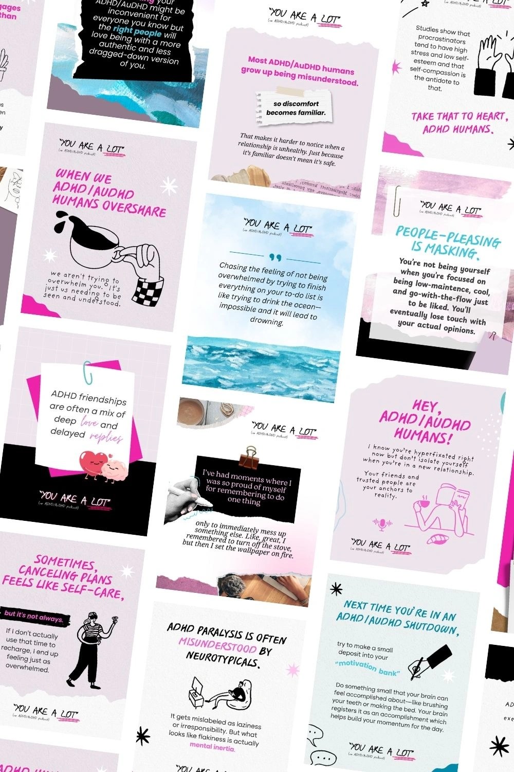 Instagram posts for a therapist.