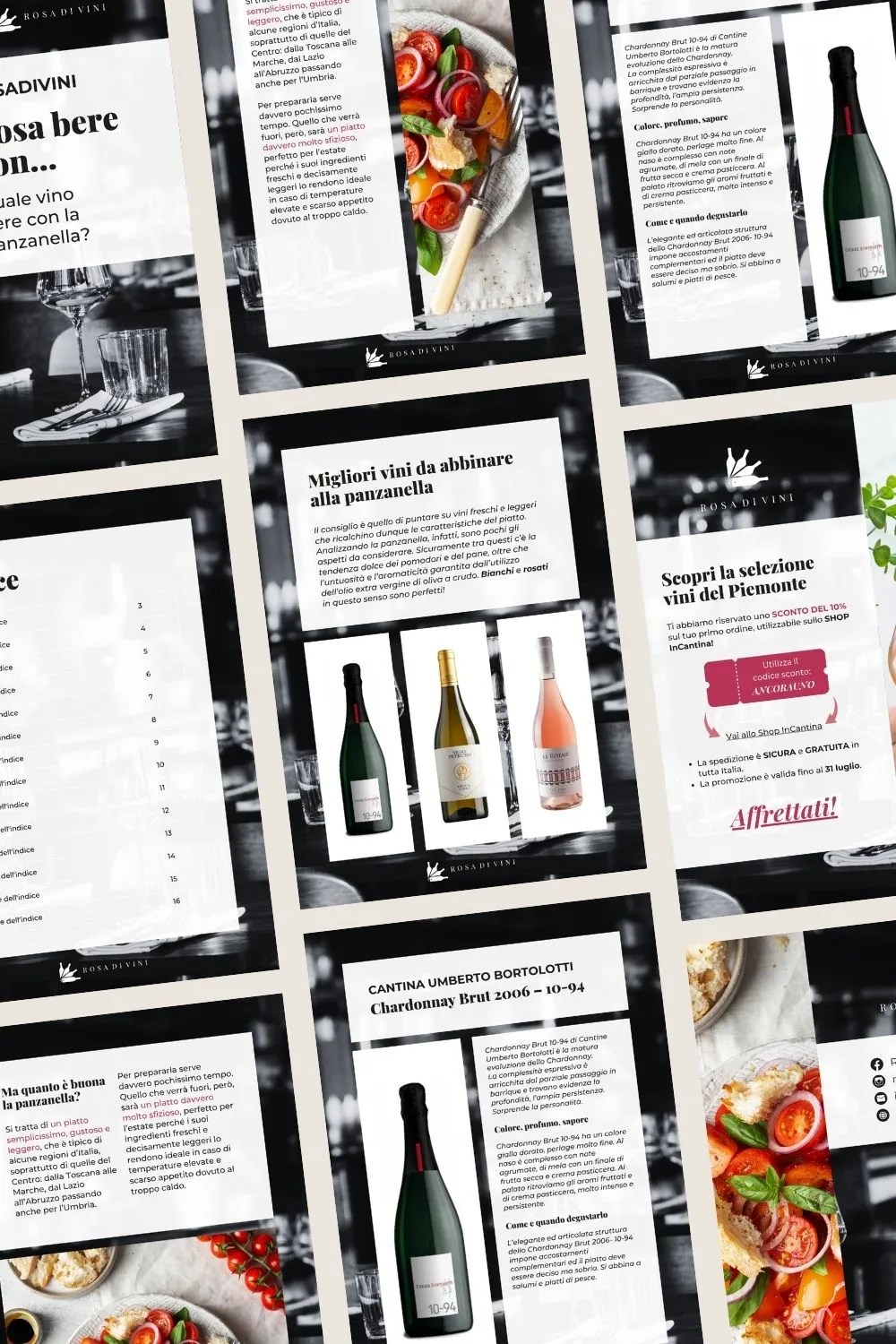 Canva brochure for a wine shop.