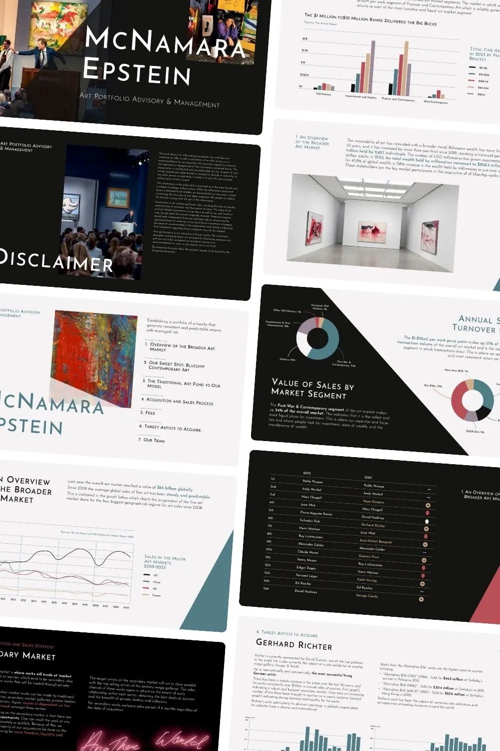 Keynote slide for a fine art exibition.