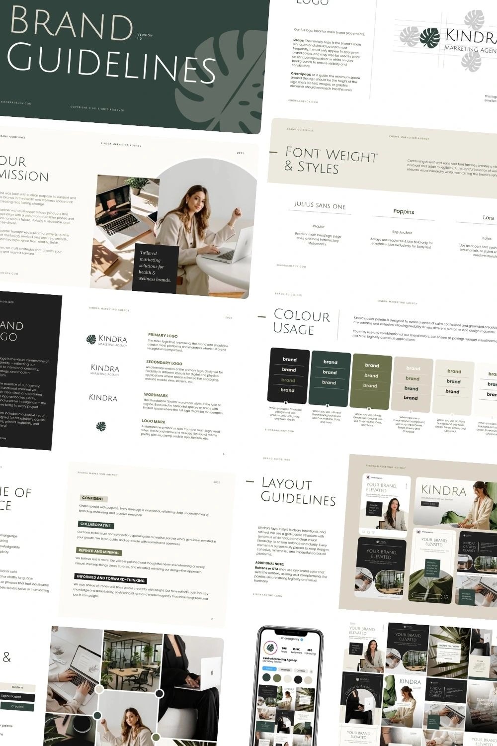 Brand guidelines for a marketing agency.